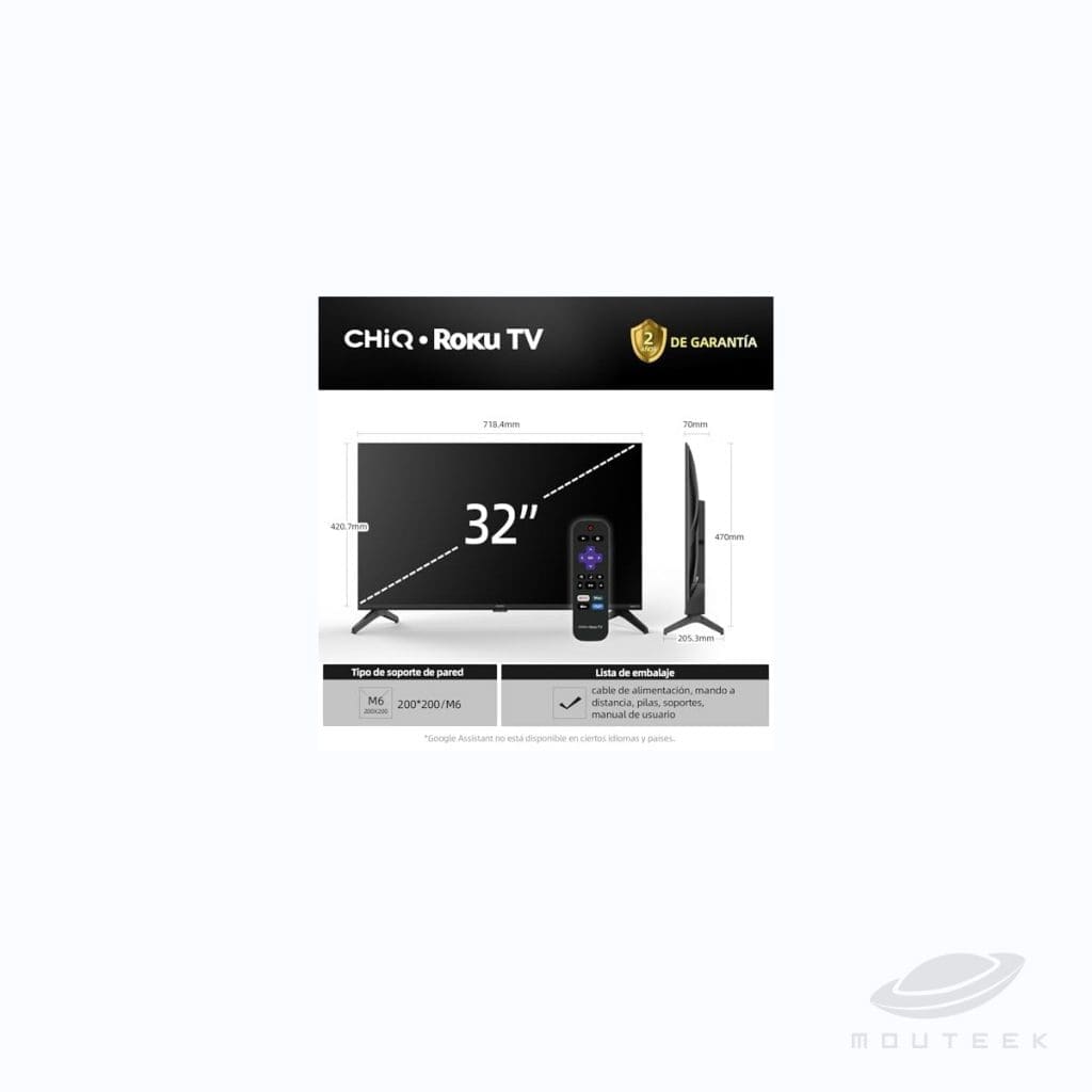 CHiQ 32" Roku TV HD 32L621FR