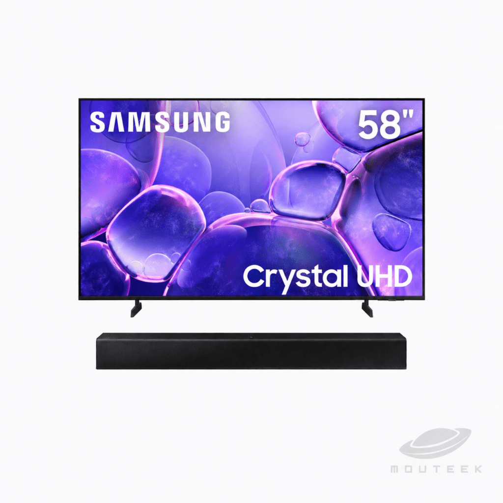 Samsung Crystal 58" + Barra de Sonido HW-T400